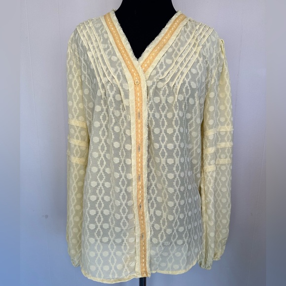 Yellow Button Up Shirt - Picture 1 of 3